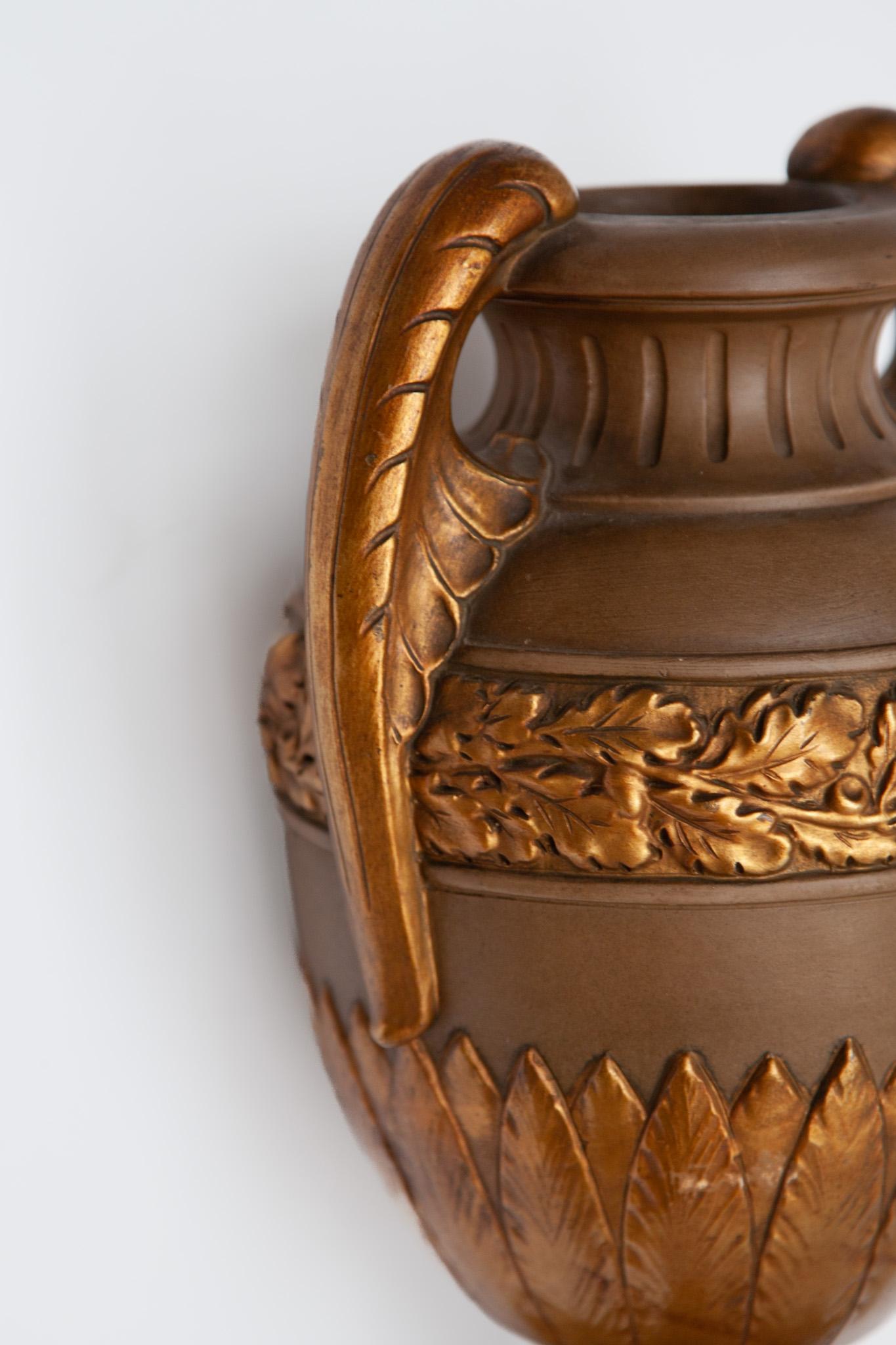 Austrian Amphora Ceramic Vase in Classism Style For Sale 5