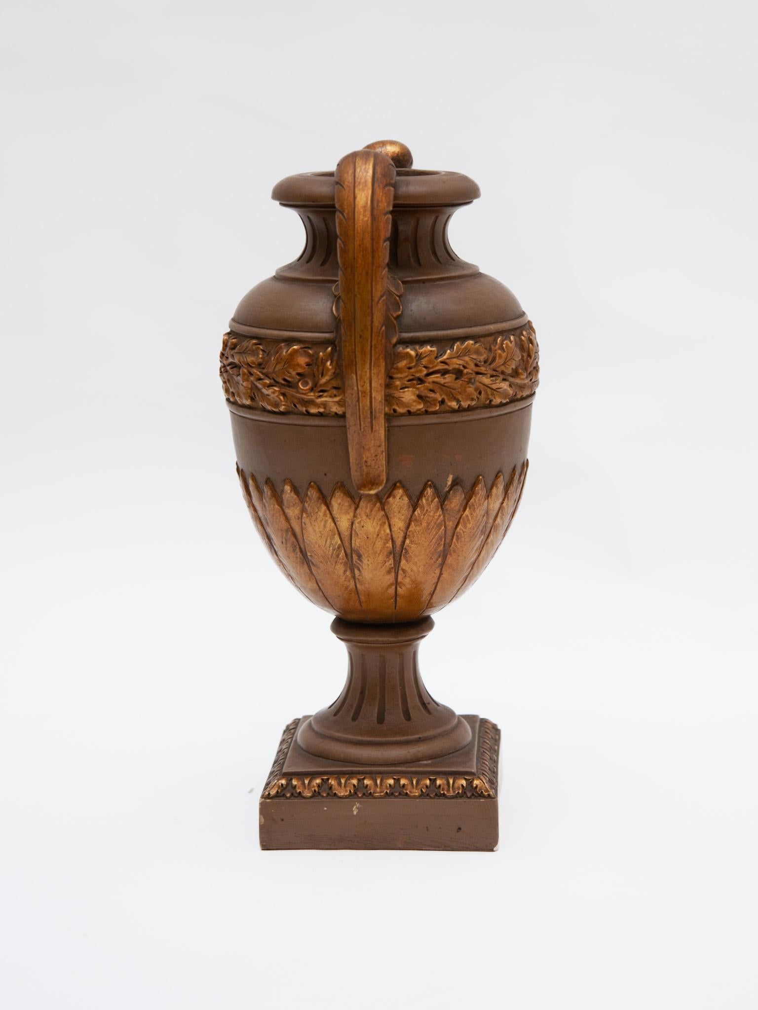 Late 19th Century Austrian Amphora Ceramic Vase in Classism Style For Sale