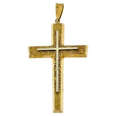 Austrian Vintage 18kt Gold Cross