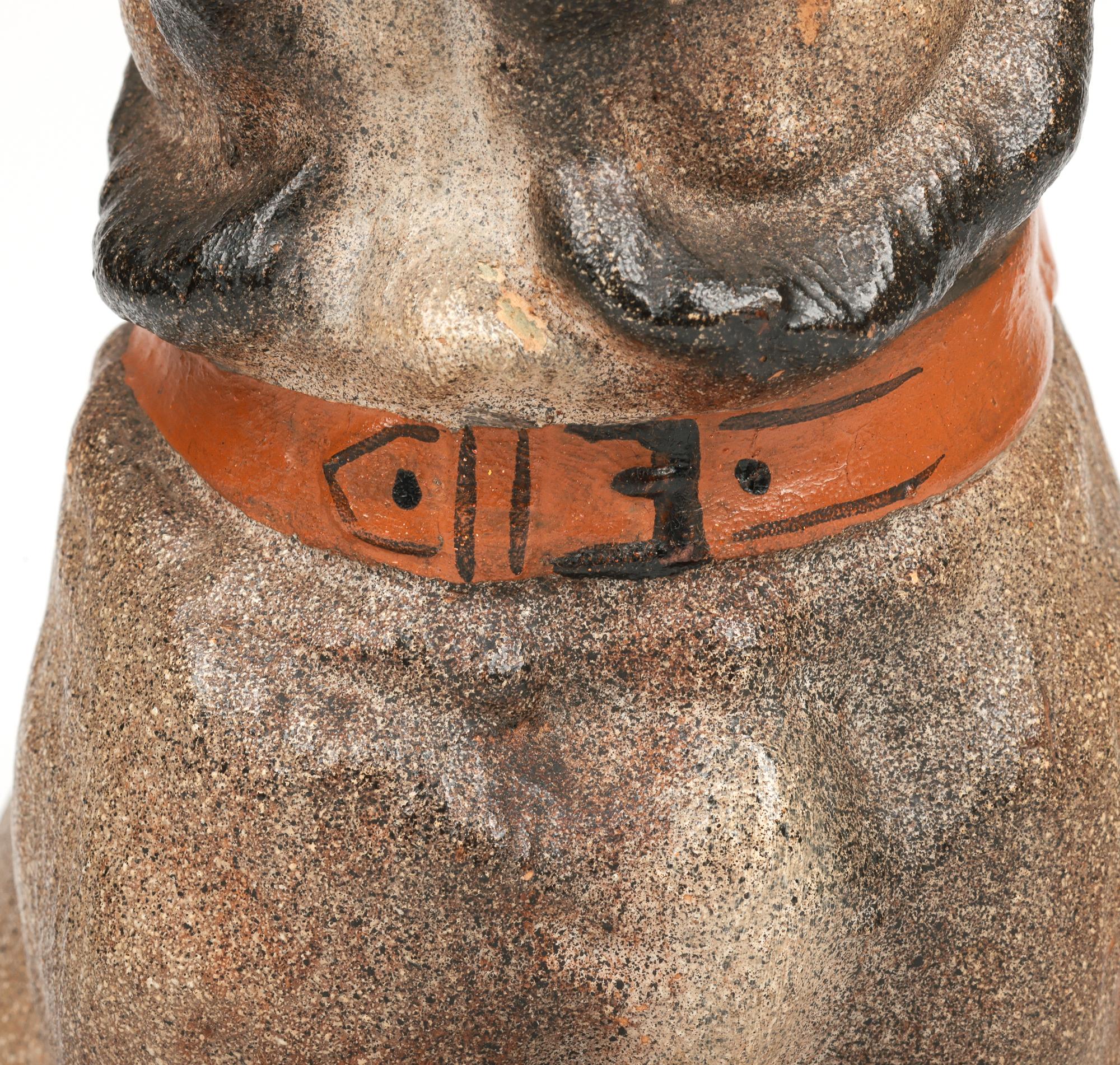 Austrian Antique Cold Painted Art Pottery Pug Dog Figure For Sale 11