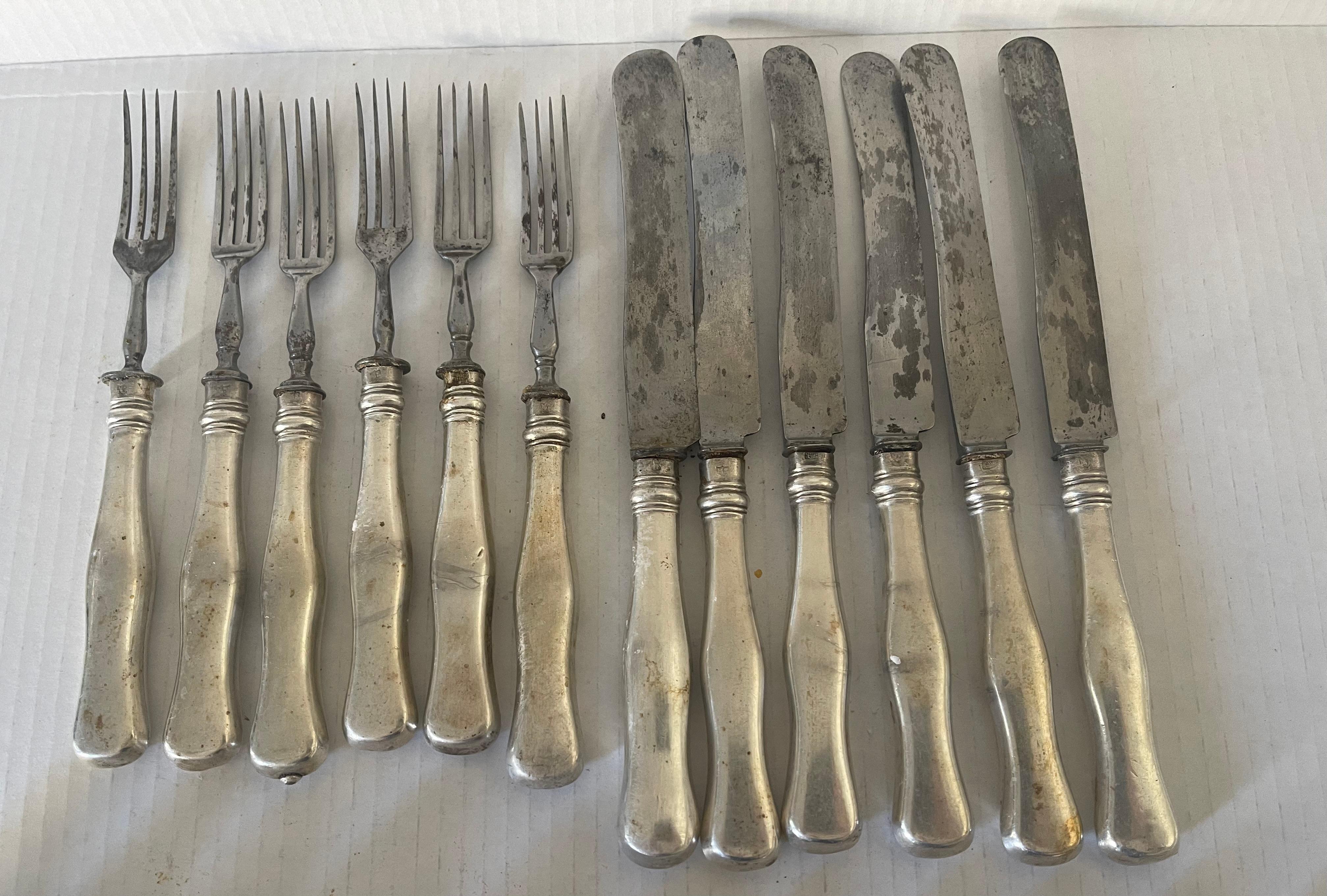 Couverts autrichiens anciens de 6 personnes en vente 3