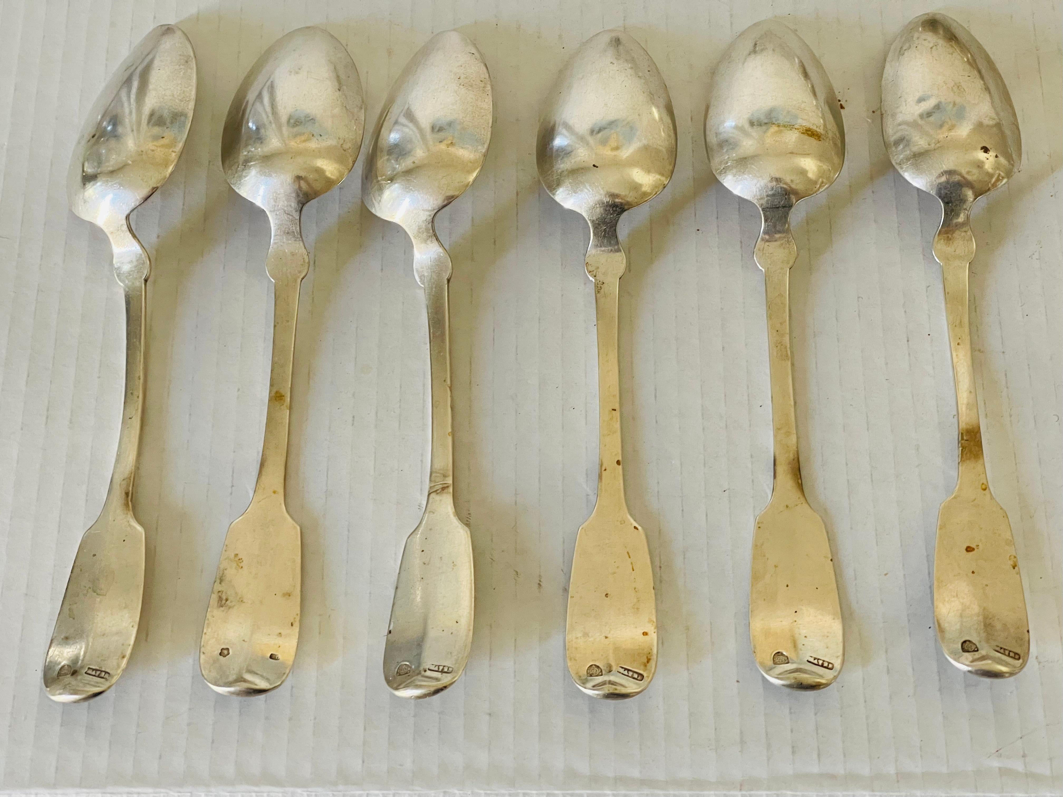 Couverts autrichiens anciens de 6 personnes en vente 7