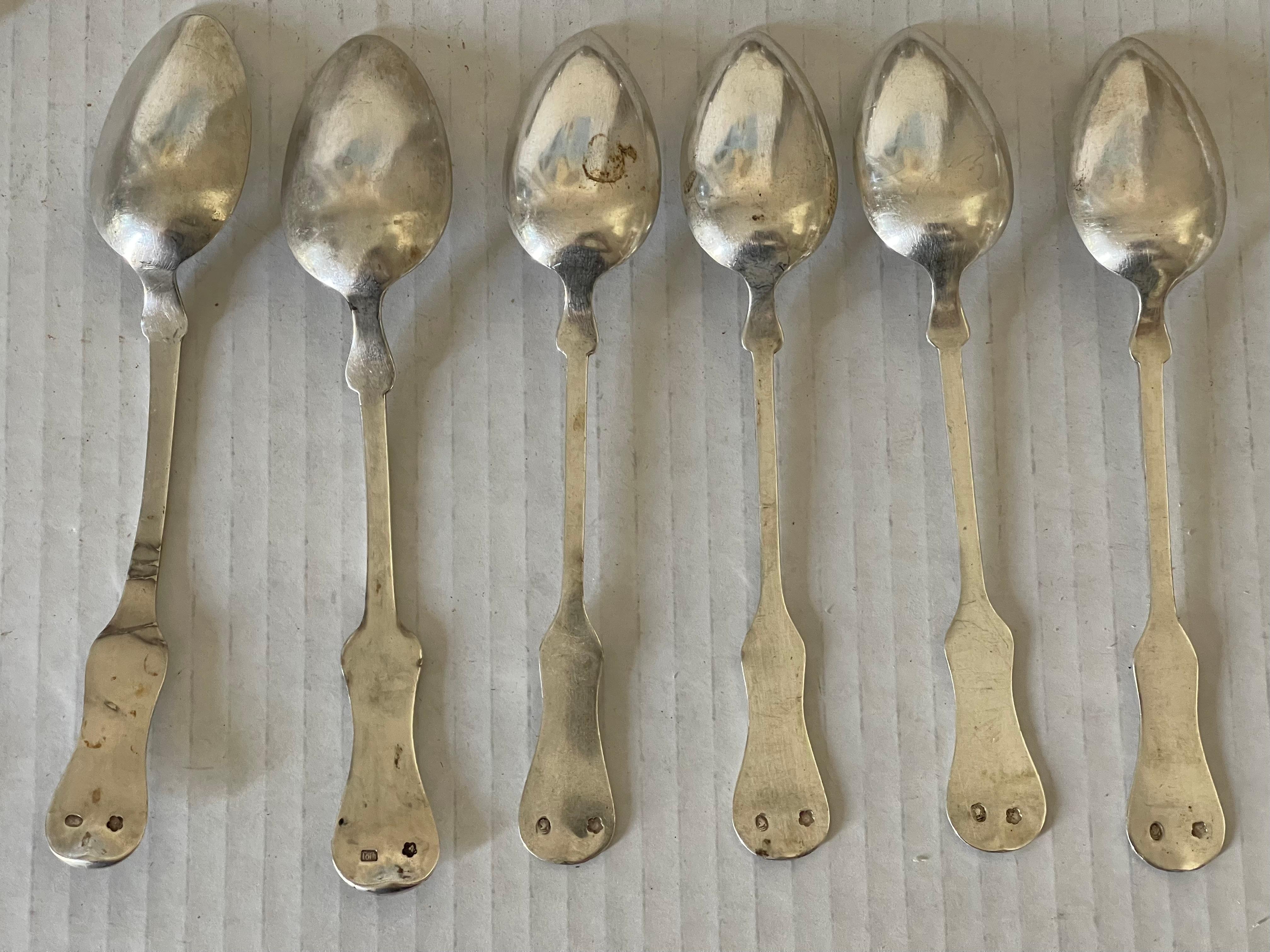 Couverts autrichiens anciens de 6 personnes en vente 9