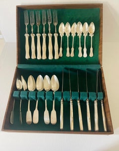 Austrian Antique Silver Flatware 6 person