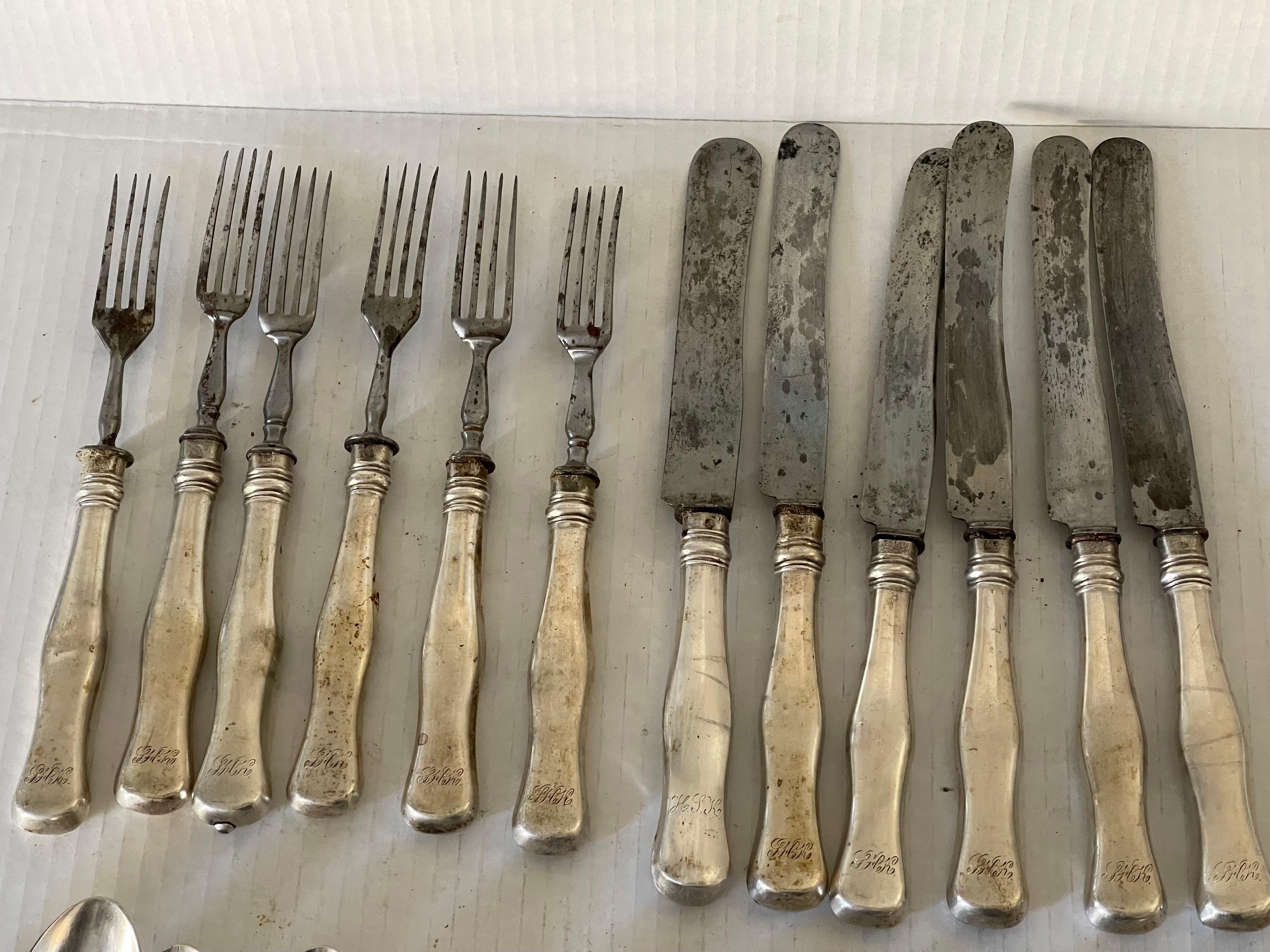 Couverts autrichiens anciens de 6 personnes en vente 1