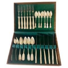 Austrian Antique Silver Flatware 6 person