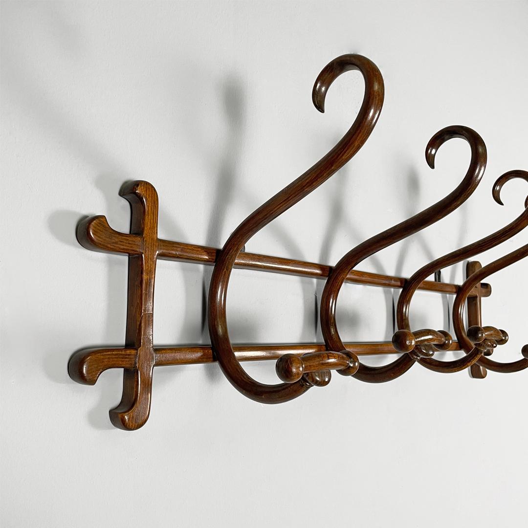 Late 19th Century Austrian antique wooden coat hanger for Thonet, 1800s For Sale