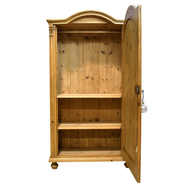Austrian Armoire in Pine with Single Door and Arched Top, circa 1830 at 1stDibs | arched armoire ...
