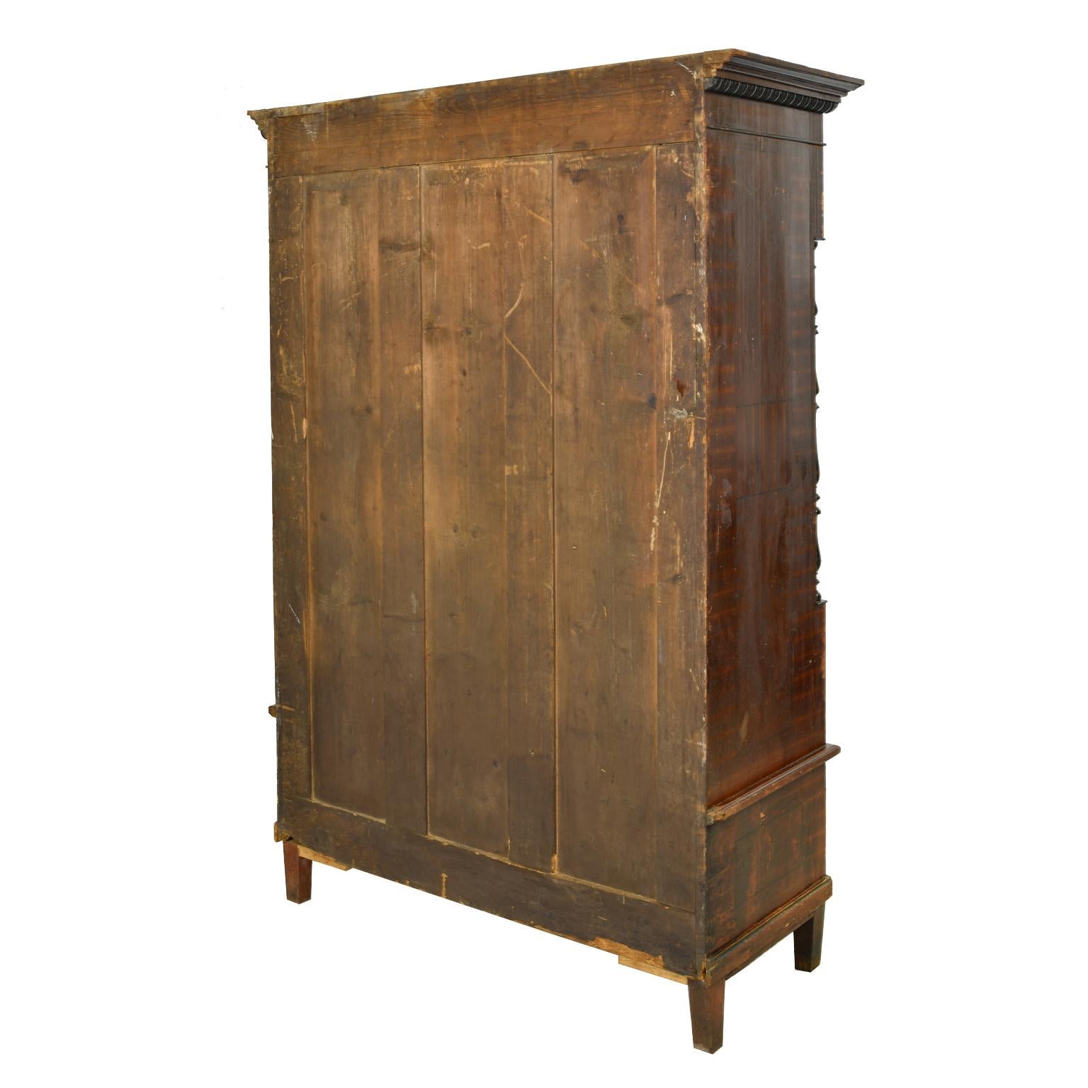 Austrian Armoire with Original Tooled Red/Maroon Painted Finish, circa 1800 10