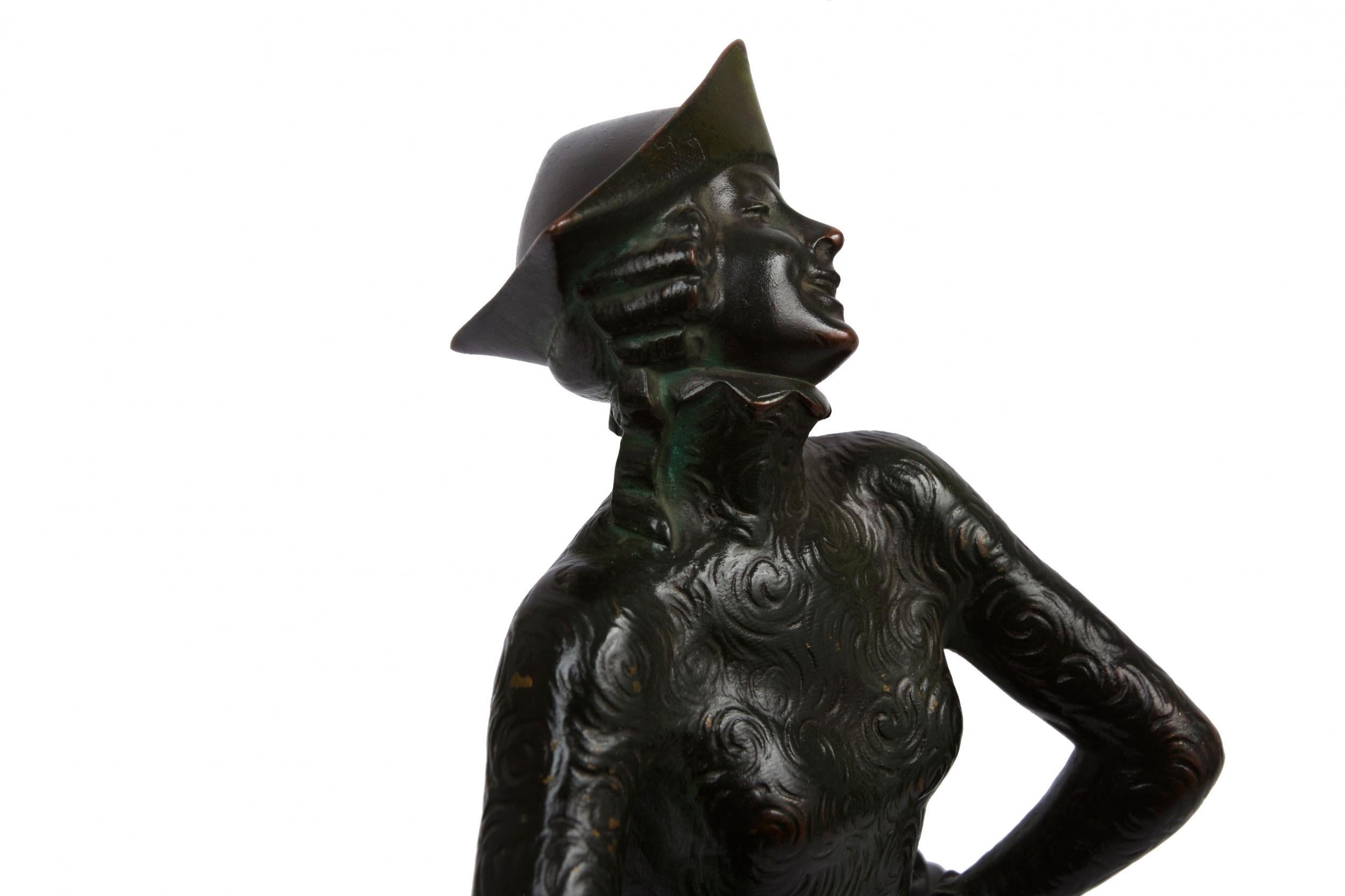 Austrian Art Deco Bronze Sculpture of Dancing Girl by Josef Lorenzl, circa 1920s For Sale 2