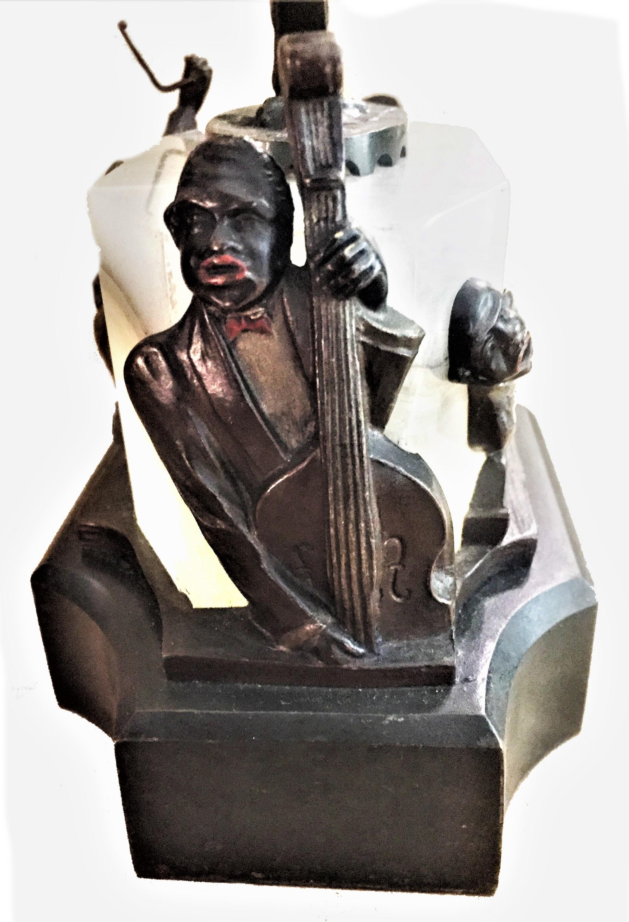 Austrian Art Deco, Dancer, Patinated Bronze, Onyx and Marble Lamp, circa 1920s For Sale 5