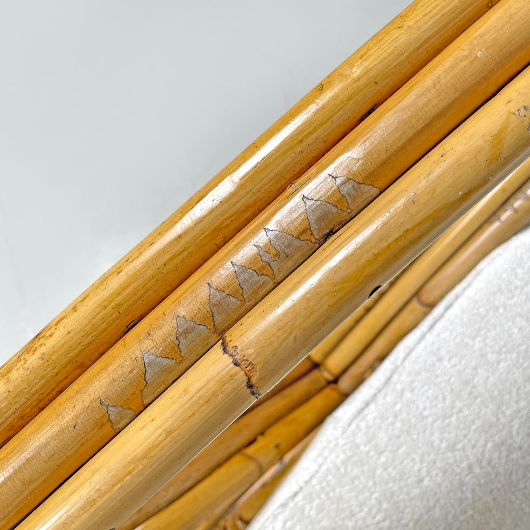 Poltrone austriache Art Deco in rattan e tessuto bianco di Paul Frankl, anni '40 in vendita 5