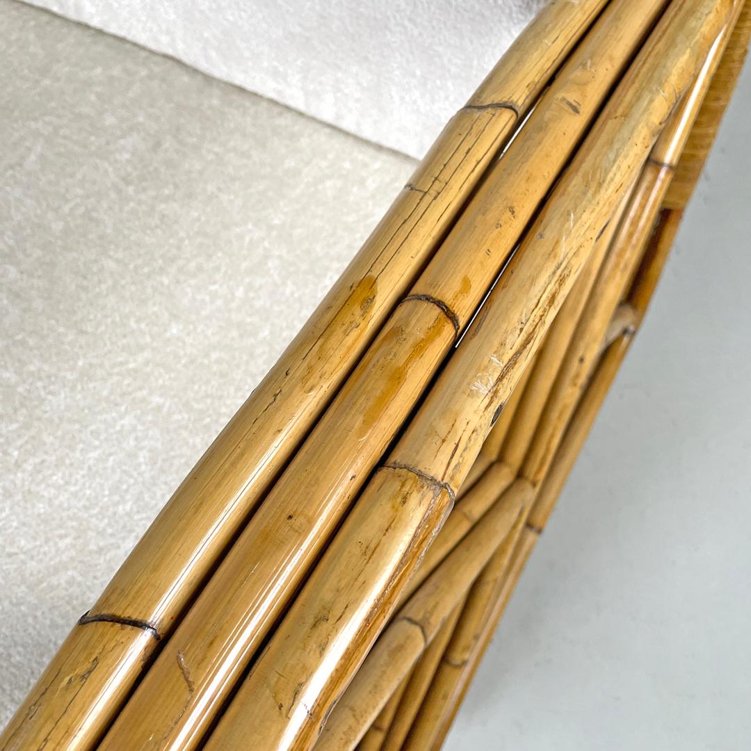 Poltrone austriache Art Deco in rattan e tessuto bianco di Paul Frankl, anni '40 in vendita 10
