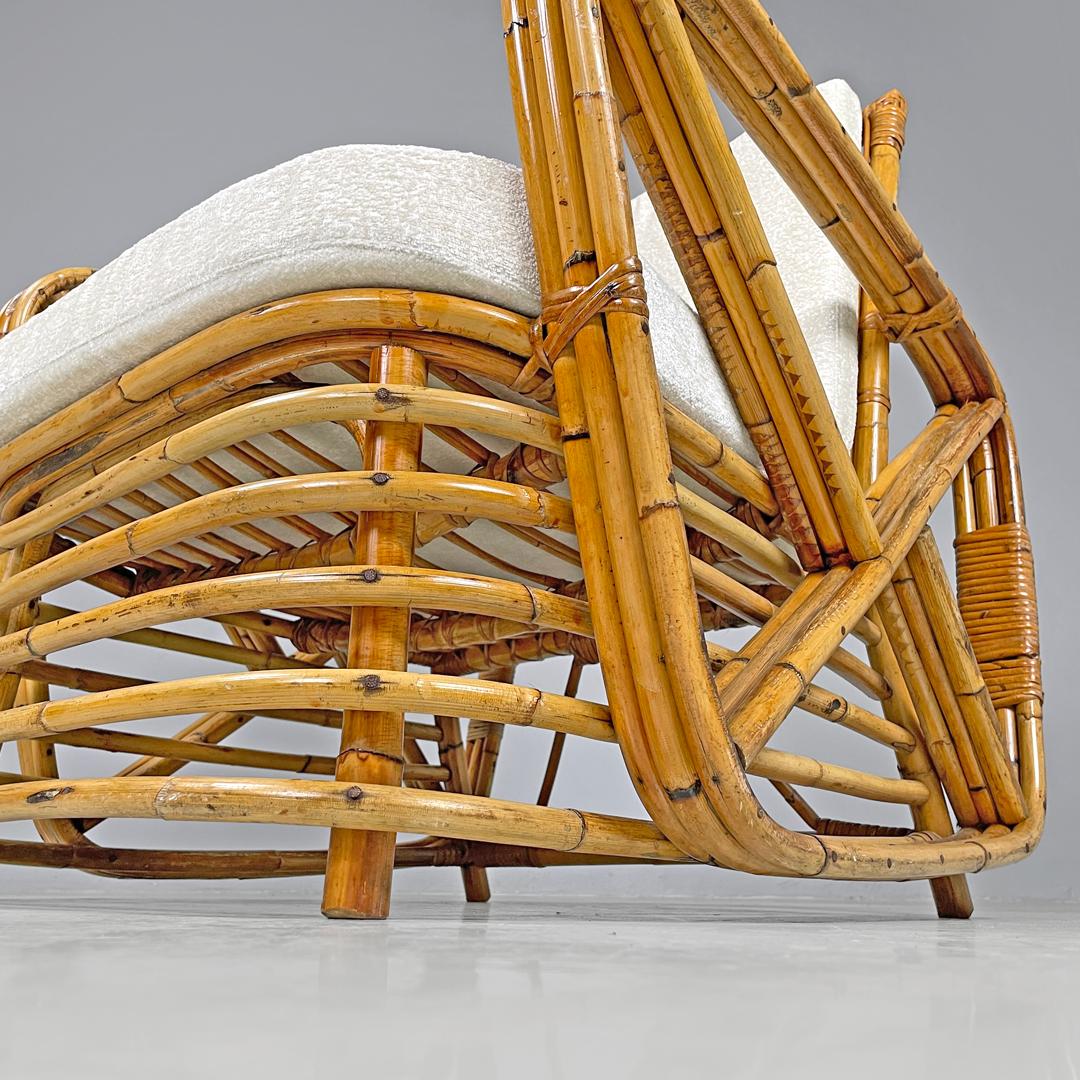 Poltrone austriache Art Deco in rattan e tessuto bianco di Paul Frankl, anni '40 in vendita 11