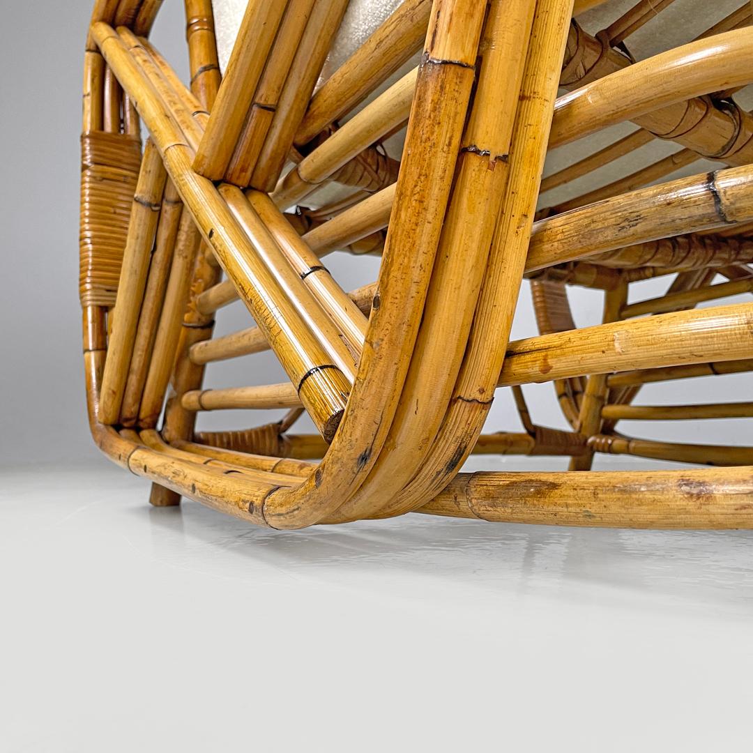 Poltrone austriache Art Deco in rattan e tessuto bianco di Paul Frankl, anni '40 in vendita 12