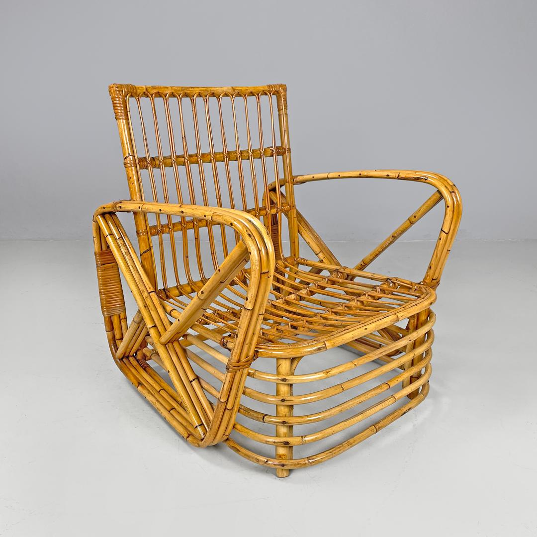 Poltrone austriache Art Deco in rattan e tessuto bianco di Paul Frankl, anni '40 in vendita 1