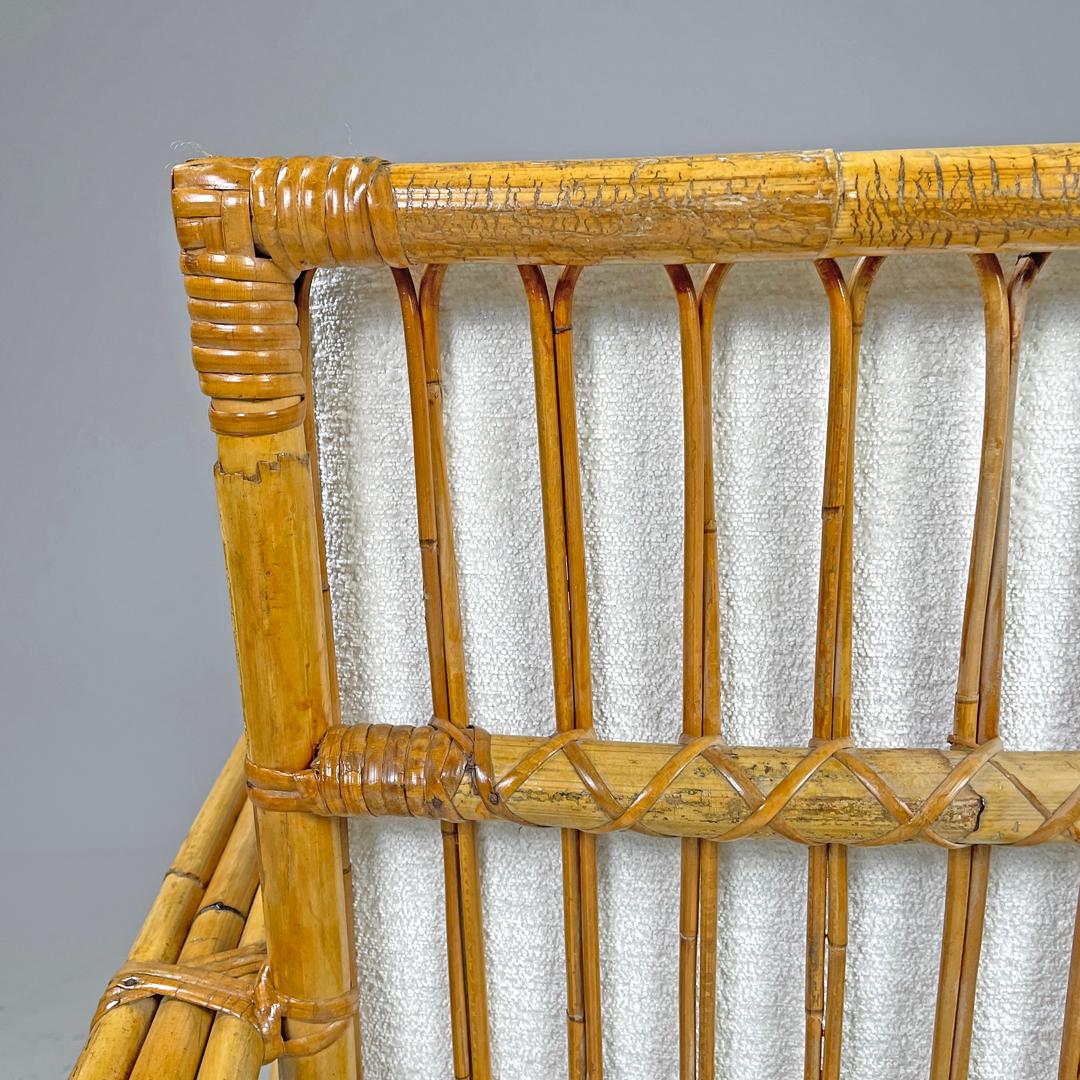 Poltrone austriache Art Deco in rattan e tessuto bianco di Paul Frankl, anni '40 in vendita 2