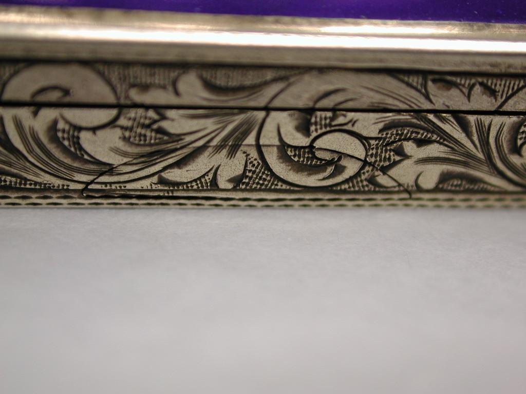 Early 20th Century Austrian Art Deco Silver and Enamel Box, Dated circa 1920, 935 Standard Silver