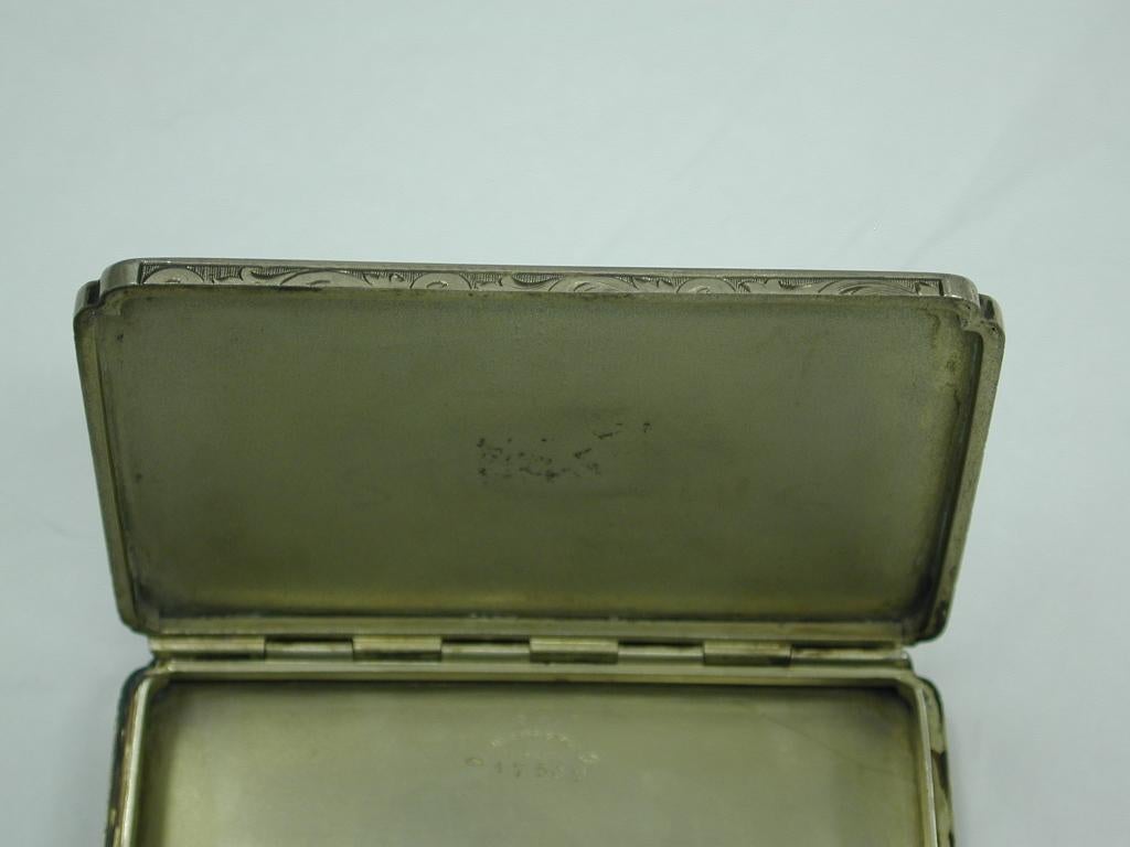Austrian Art Deco Silver and Enamel Box, Dated circa 1920, 935 Standard Silver 3