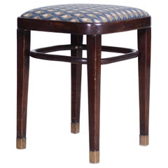 Österreichischer Art-déco-Hocker Tabourette aus lackiertem Holz, vollständig restauriert