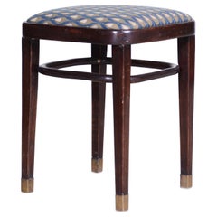 Austrian Art Deco Stool Tabourette Lacquered Wood, Fully Restored