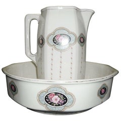 Austrian Art Deco Washing Bowl and Pitcher
