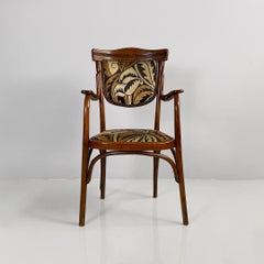 Austrian Art Deco wood and fabric chair by Jacob & Josef Kohn, 1930s