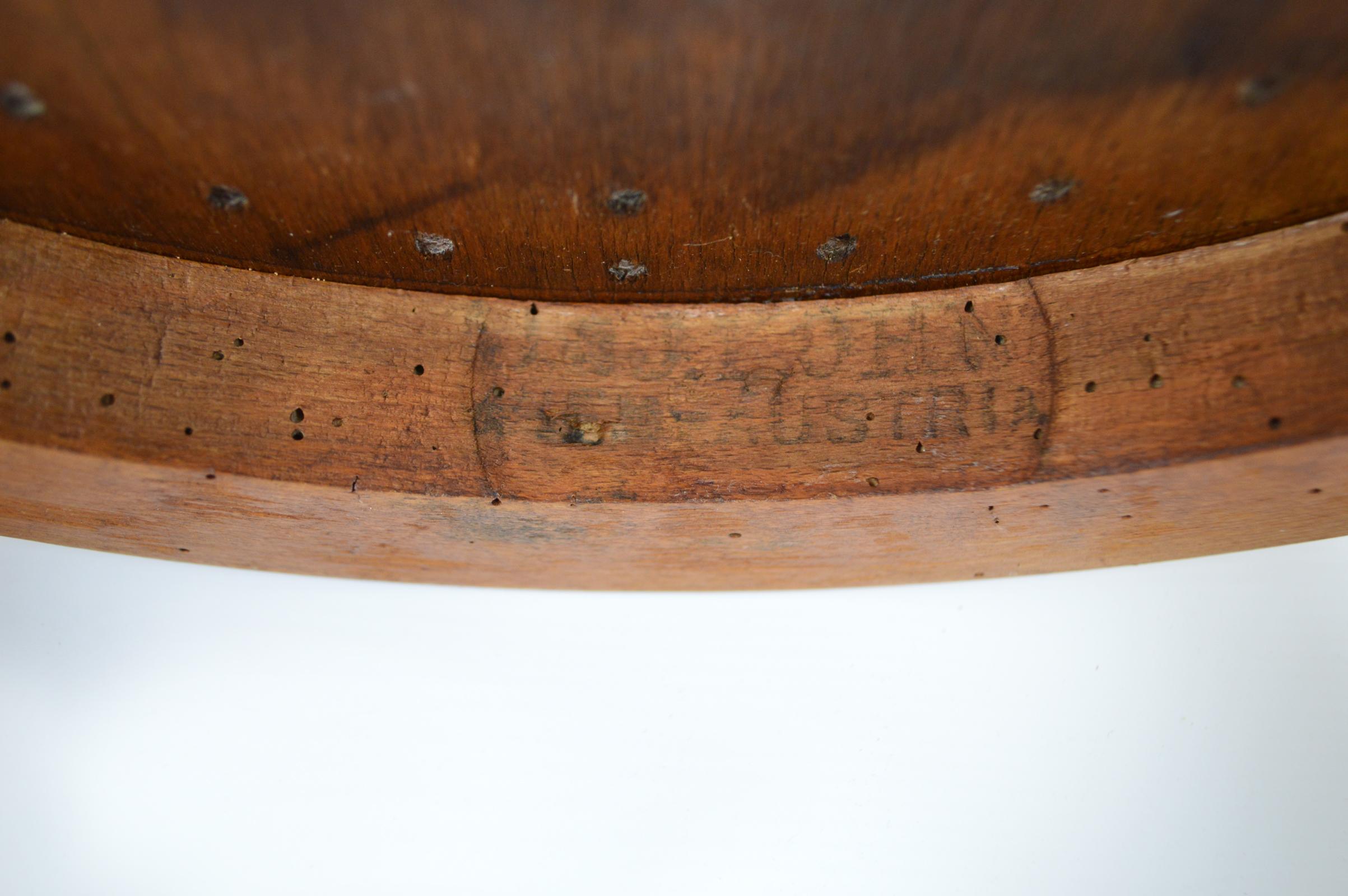 Austrian Art Nouveau Bentwood Chair with Patterned Seat, J. & J. Kohn, 1900s For Sale 4
