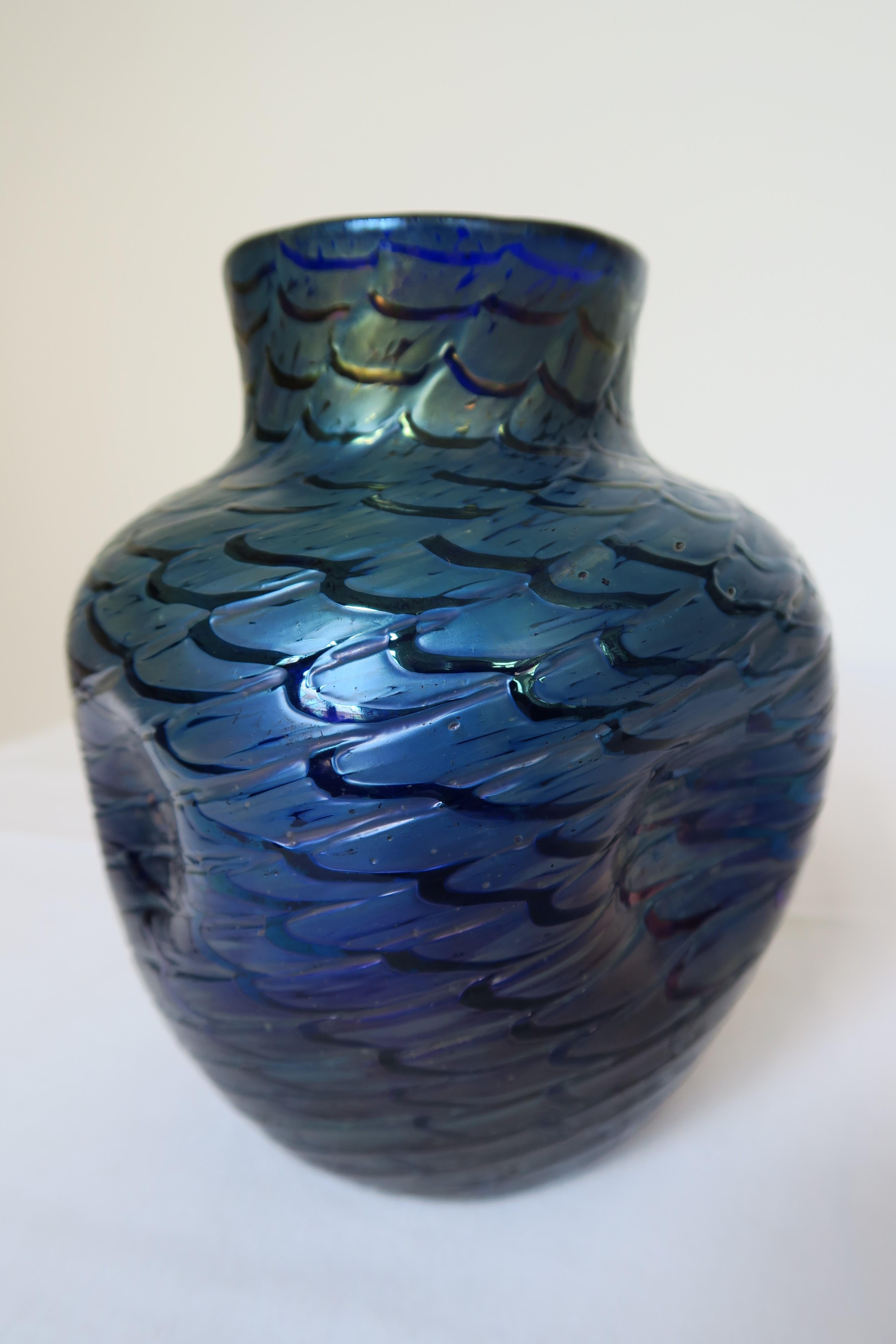 20th Century Austrian Art Nouveau Bohemian Glass Vase, circa 1905-1910