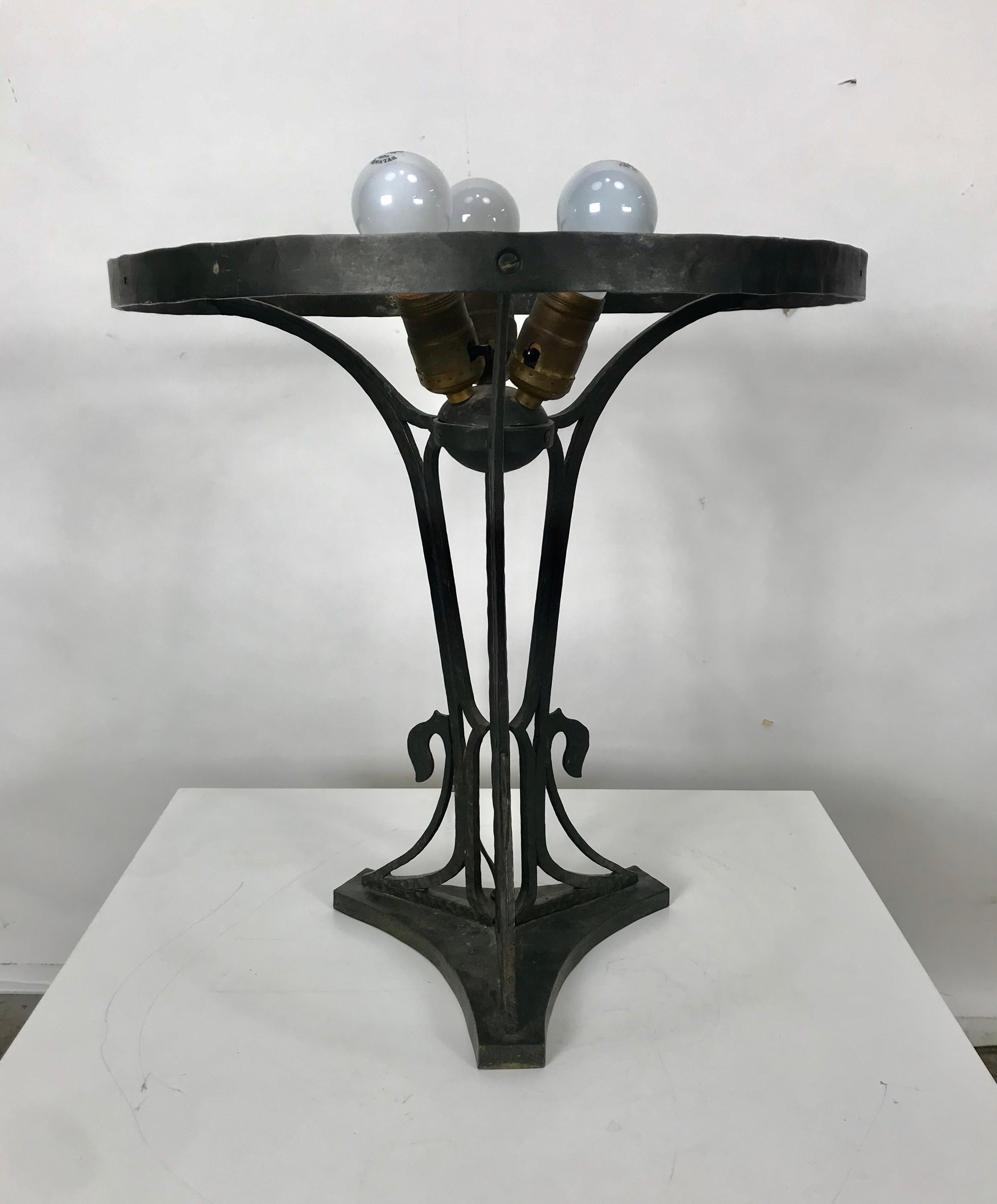 prescott bronze glass table lamp