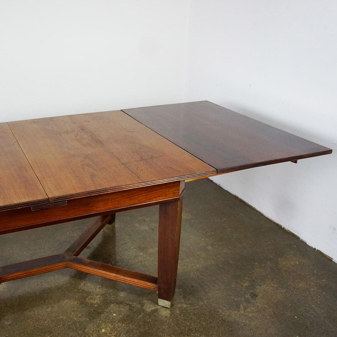 Austrian Art Nouveau Extendable Dining Table by August Ungethüm Vienna For Sale 6