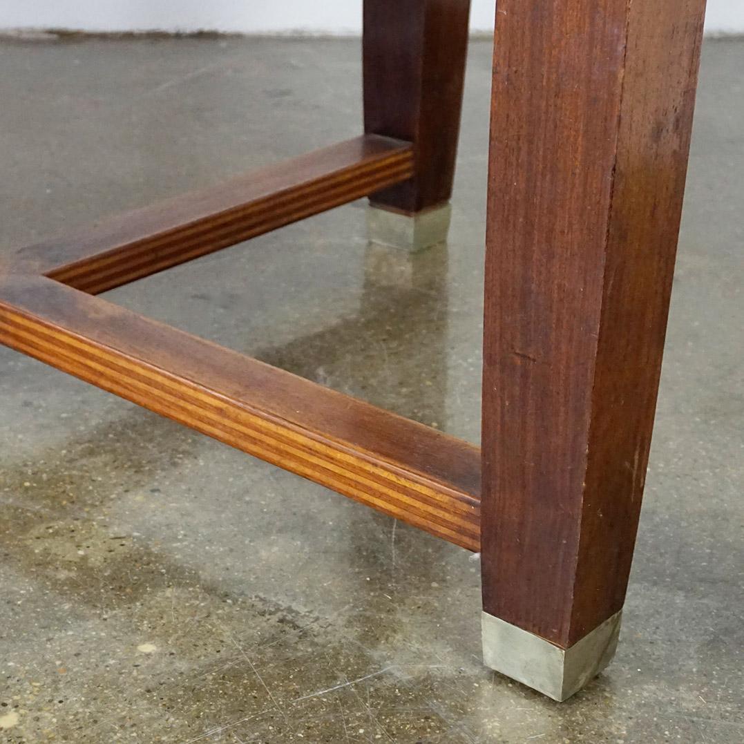Brass Austrian Art Nouveau Extendable Dining Table by August Ungethüm Vienna For Sale
