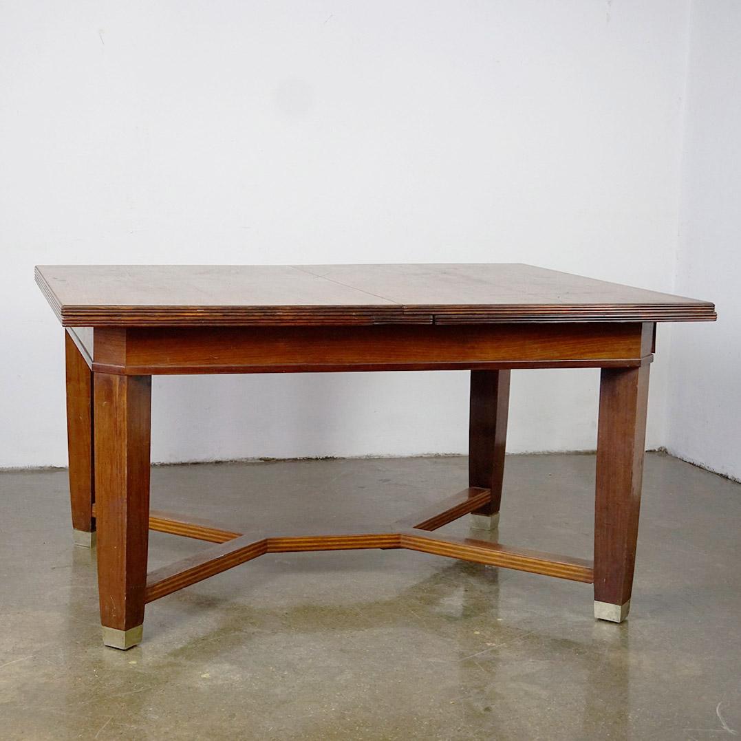 Austrian Art Nouveau Extendable Dining Table by August Ungethüm Vienna For Sale 1