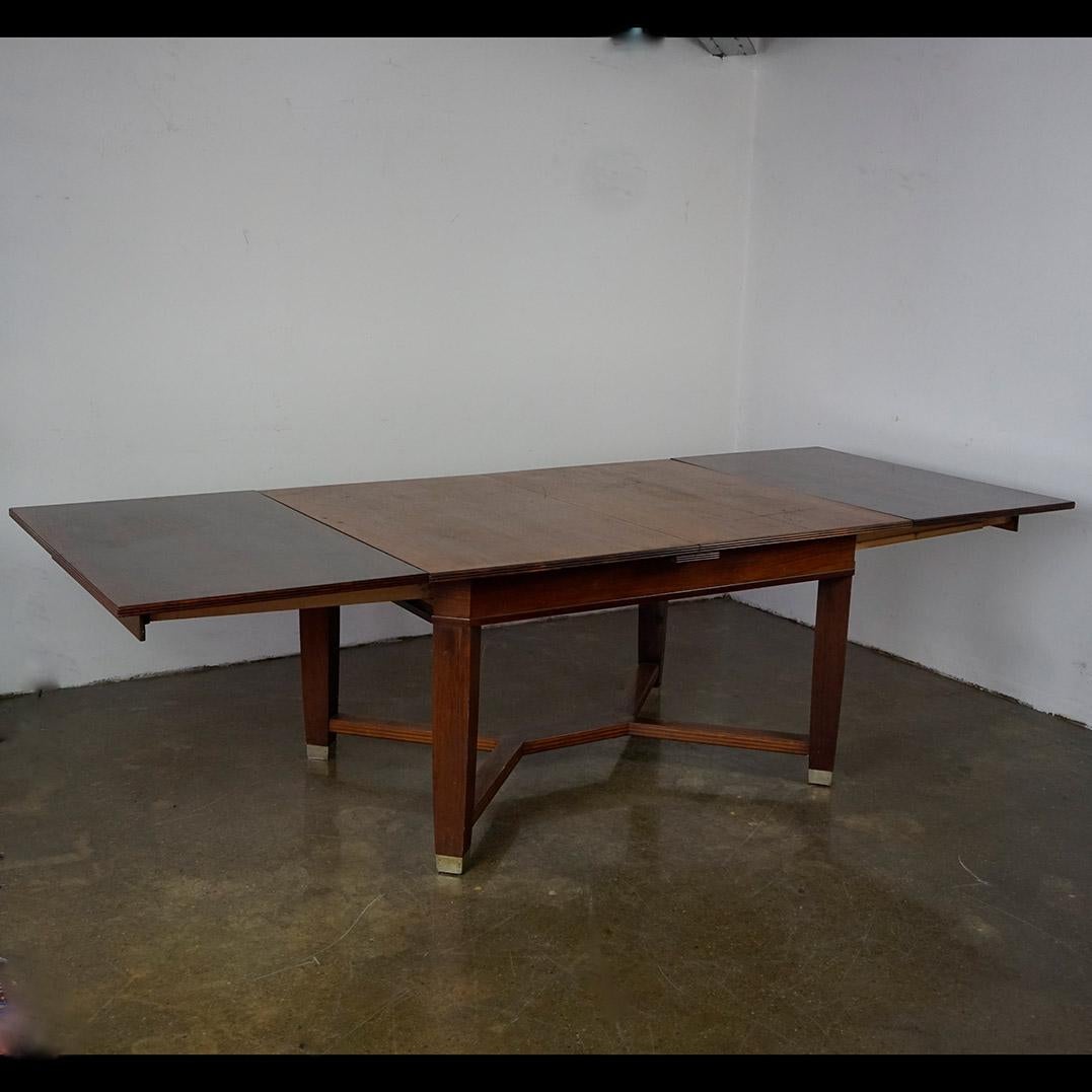 Austrian Art Nouveau Extendable Dining Table by August Ungethüm Vienna For Sale 4