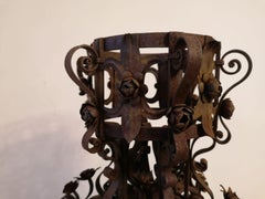 Austrian Art Nouveau Forged Iron Flower Stand