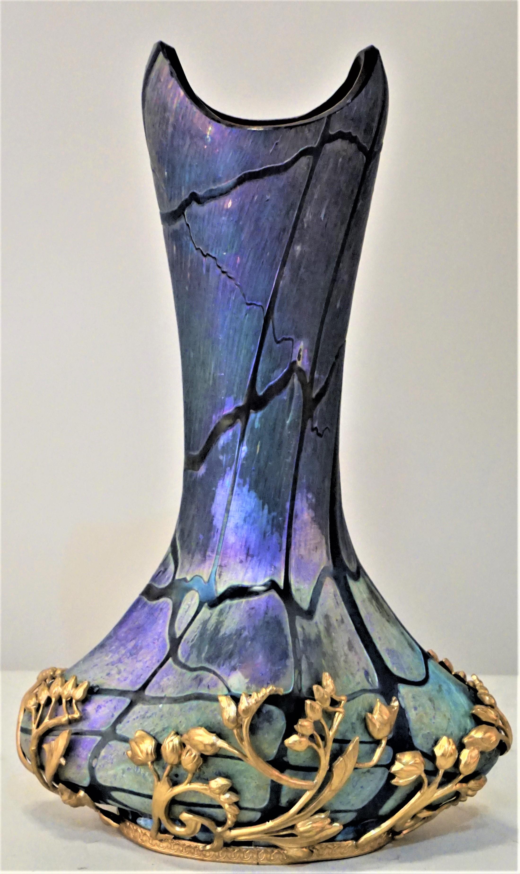 art nouveau glass vase
