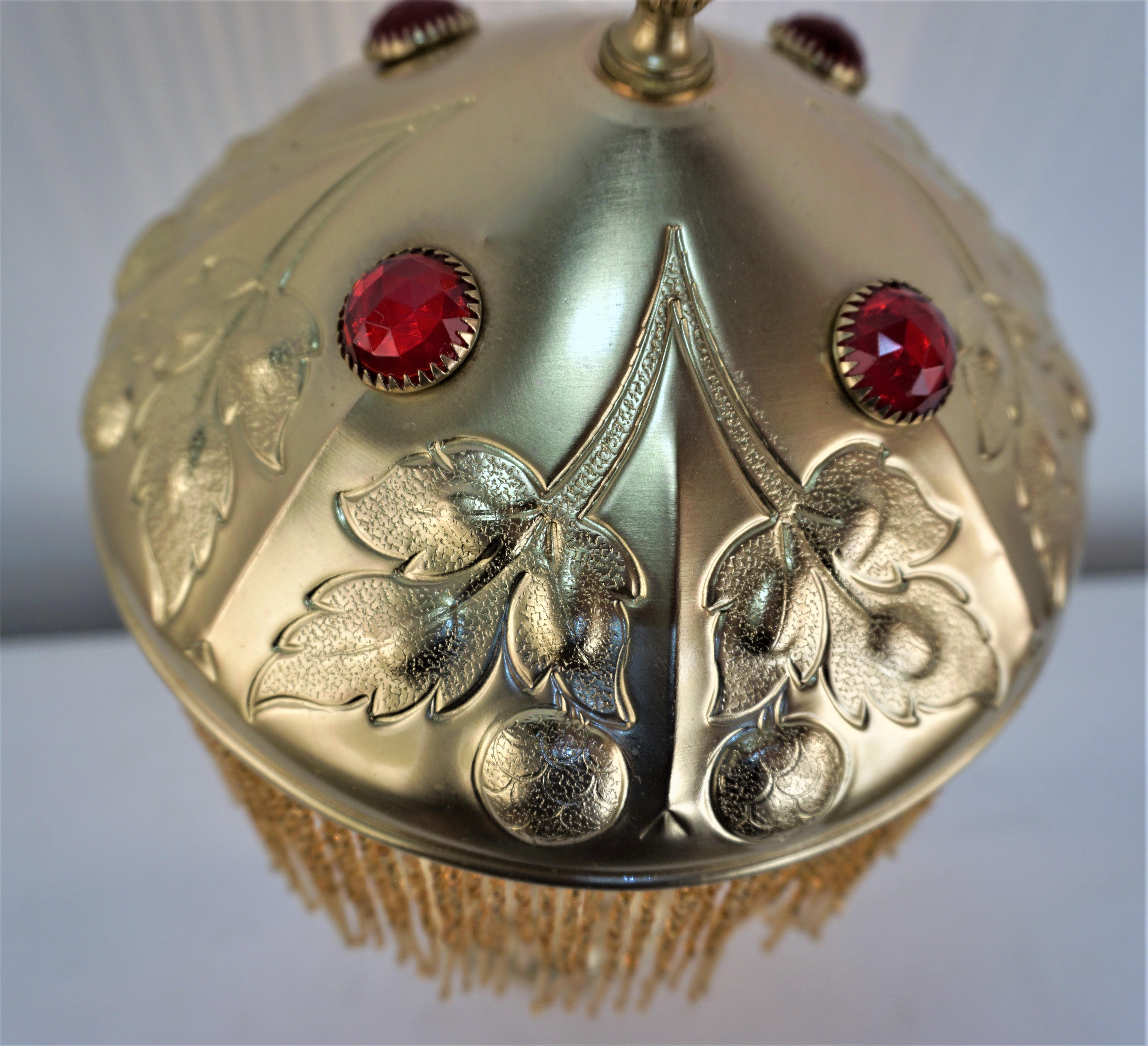 Austrian Art Nouveau Jewel Bronze Table Lamp For Sale 2