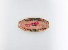 Art Nouveau Porcelain Pink Gold Dish Austrian