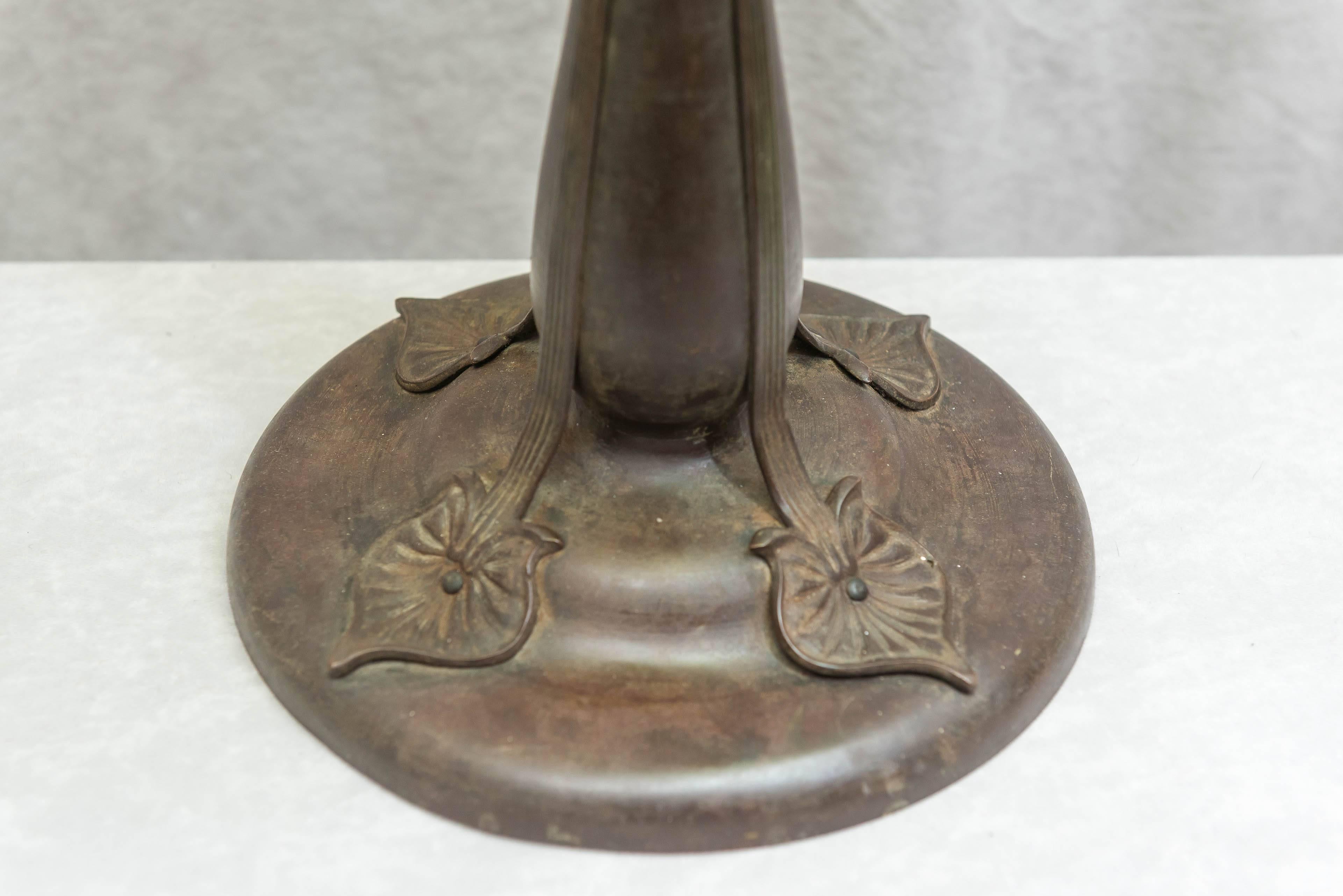20th Century Austrian Art Nouveau Table Lamp with Handblown Shade