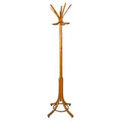 Austrian Art Nouveau wooden floor coat rack by Thonet, early 1900s