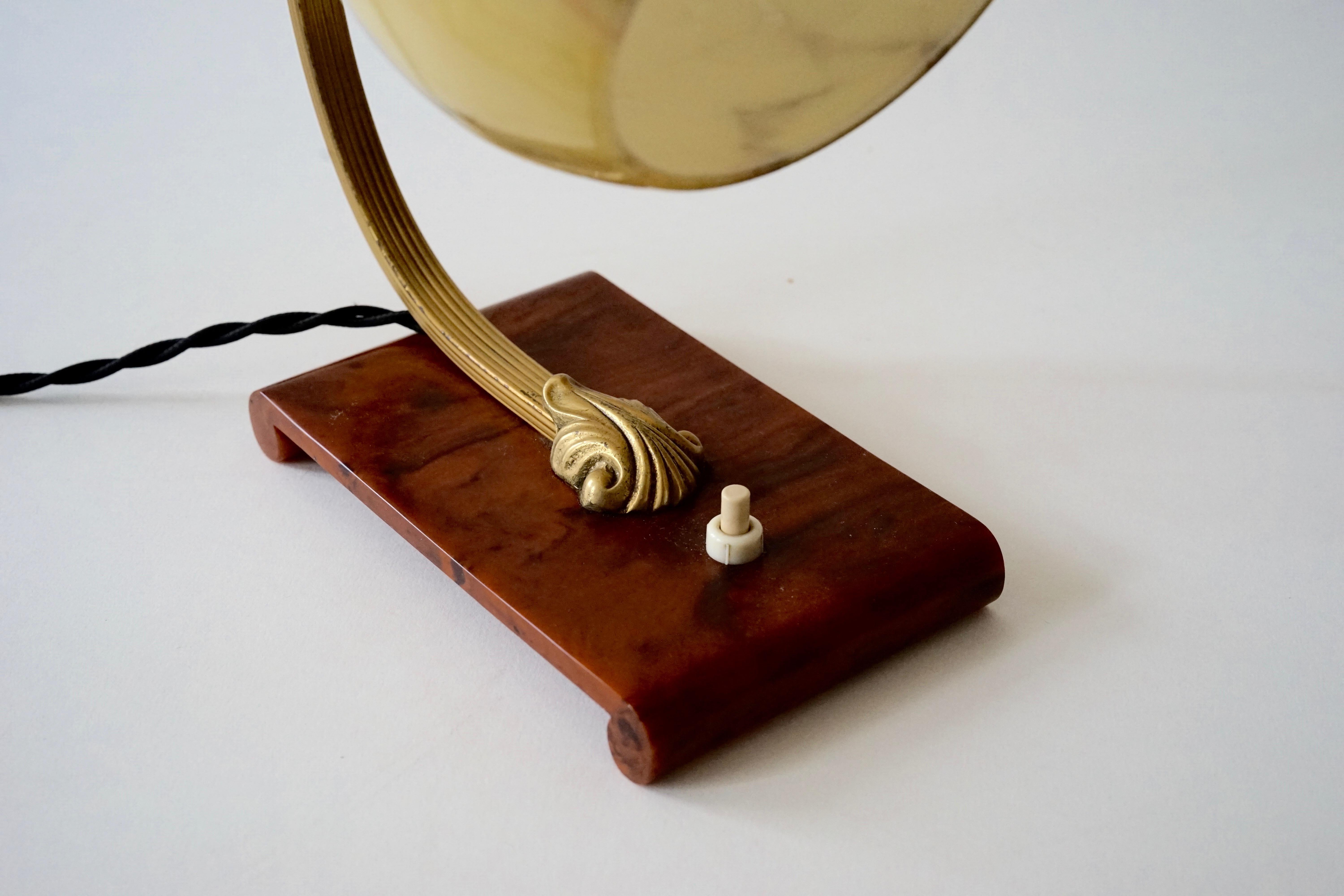 Early 20th Century Austrian, Artdeco, Bedside Table Lamp, Was Made in the 1920 For Sale