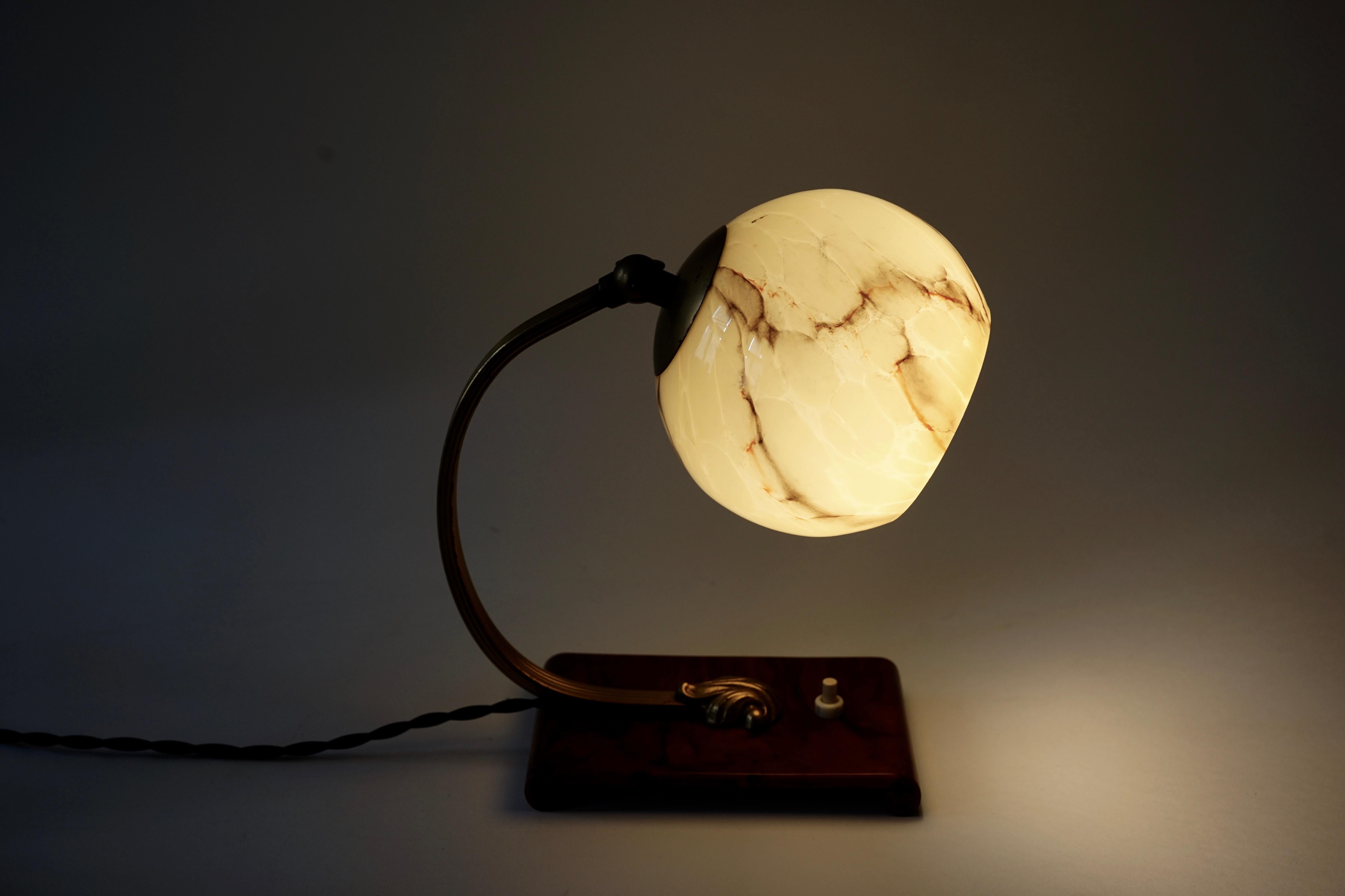 Austrian, Artdeco, Bedside Table Lamp, Was Made in the 1920 For Sale 2