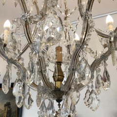 Austrian Basked Shaped Crystal Chandelier
