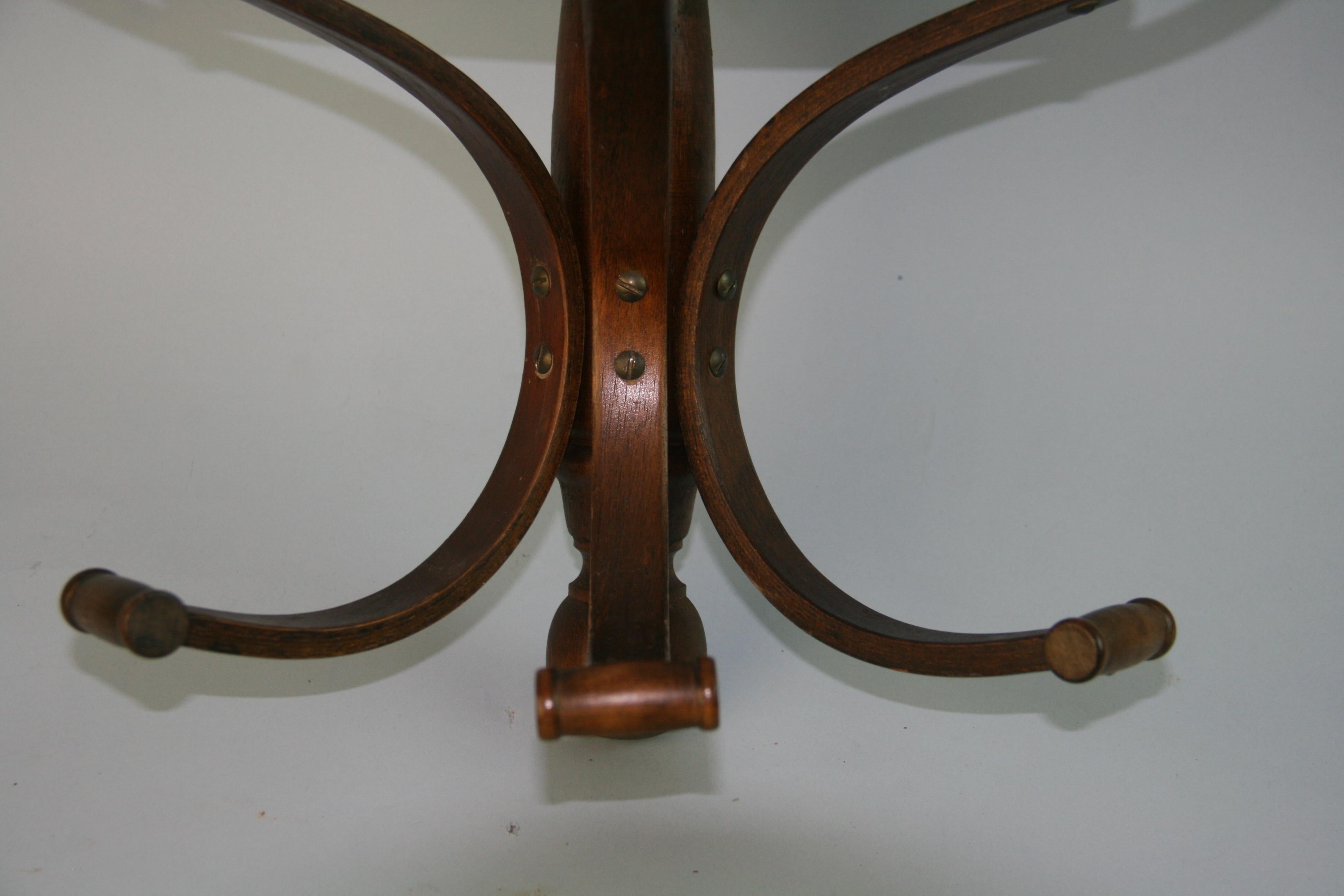 Mid-20th Century Austrian Bentwood Wall Coat Rack For Sale