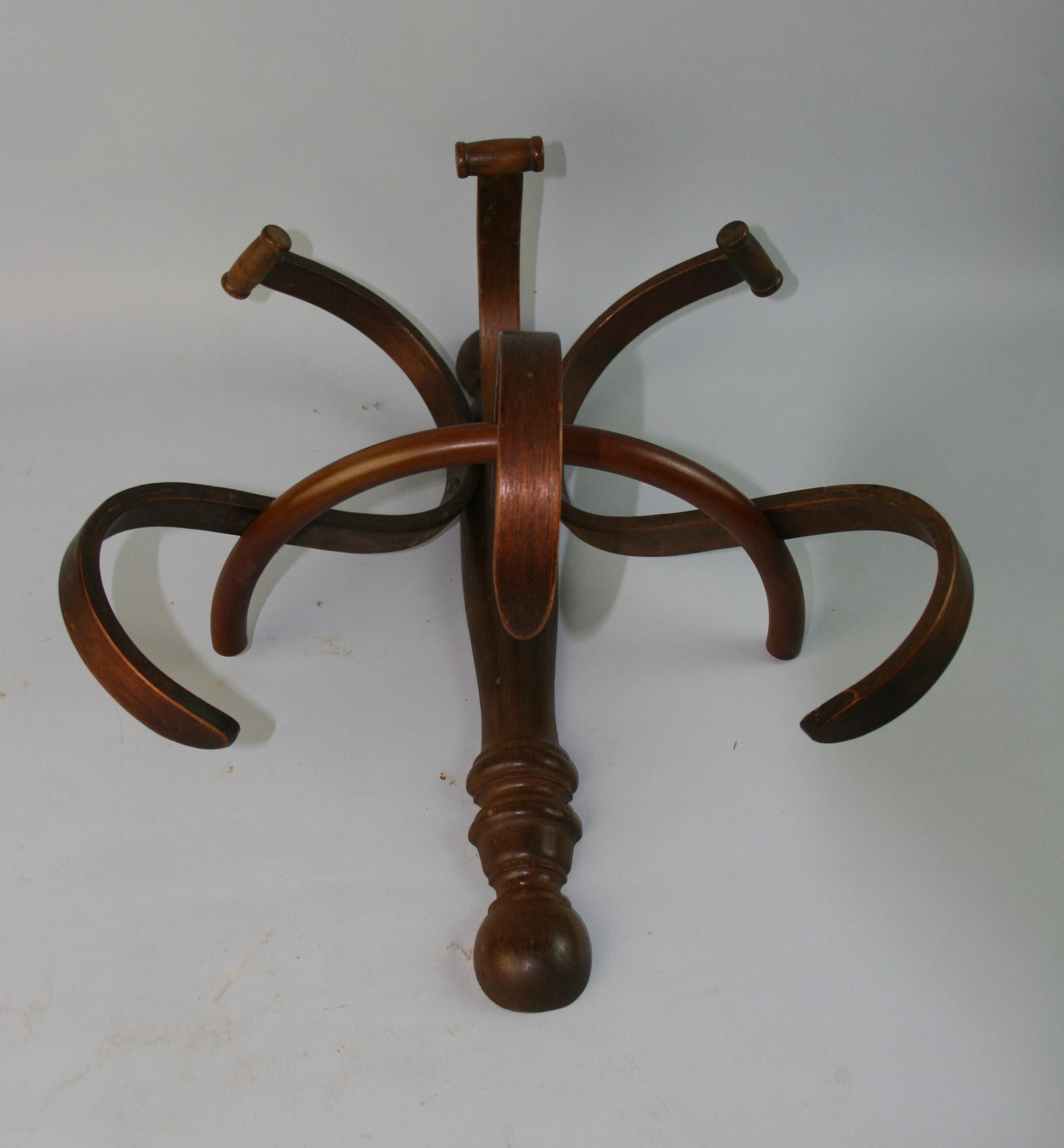 Austrian Bentwood Wall Coat Rack For Sale 3