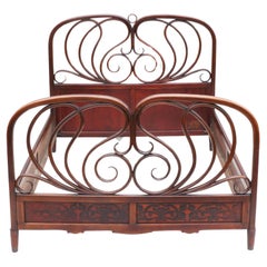 Antique Austrian Bentwood Bed by Jacob & Josef Kohn C1900