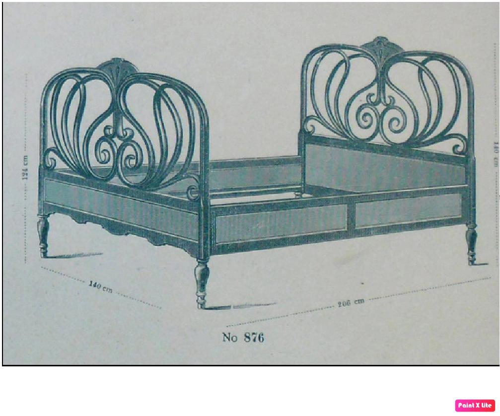 Austrian Bentwood Queen Sized Bed by Jacob & Josef Kohn, 1900 5