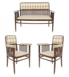 Loveseat austriaco de madera de haya "secesionista" de Bentwood