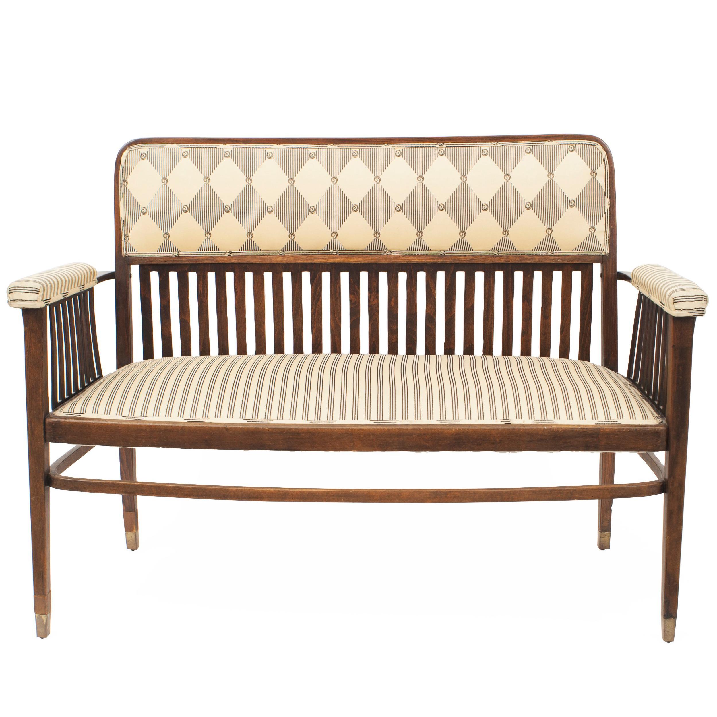 Austrian Bentwood 'Secessionist' Beechwood Loveseat For Sale