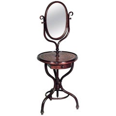 Austrian Bentwood Shaving Stand / Dressing Mirror